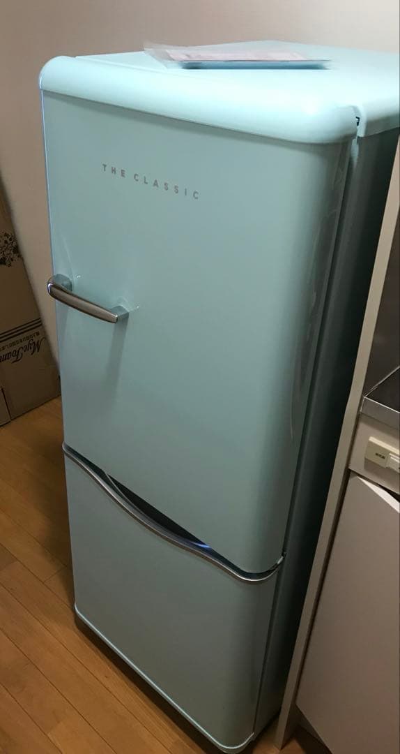 【9月下旬発送】レトロ冷蔵庫　150L 2ドア冷蔵庫 DR-C15AM