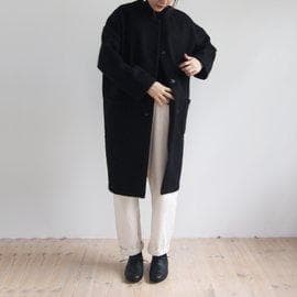 Tandey オローネ　ノーカラーコート・ウールコート