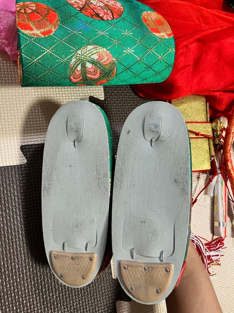 ♡　七五三用 ピンク花柄着物　7歳　フルセット