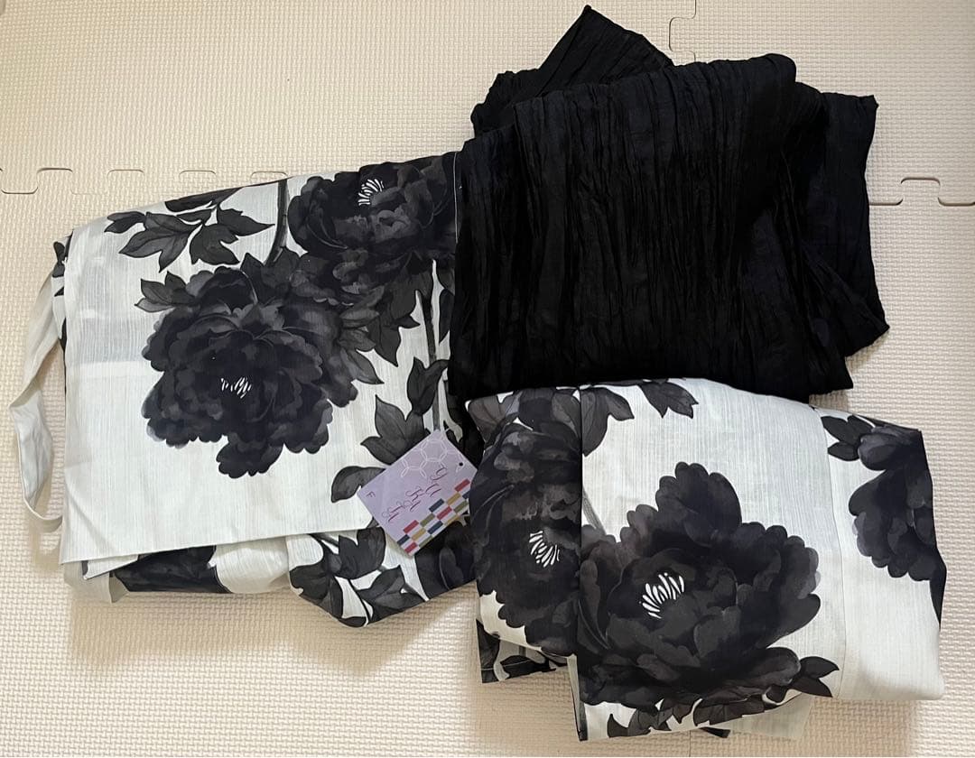 KYOETSU ワンピース浴衣セット 【瀟洒水墨牡丹】