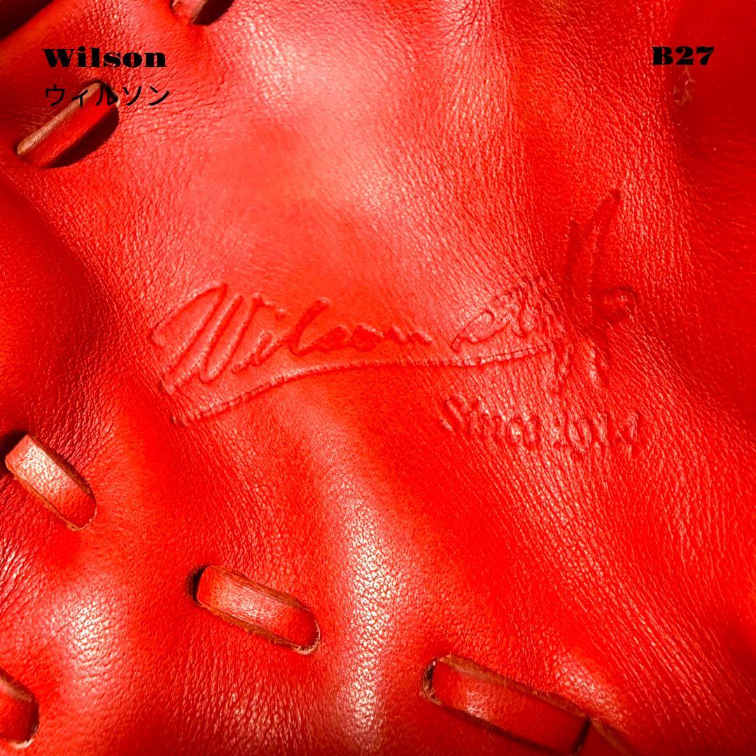 人気品！ Wilson ウィルソン グローブ グラブ 硬式 野球 内野手 レッド