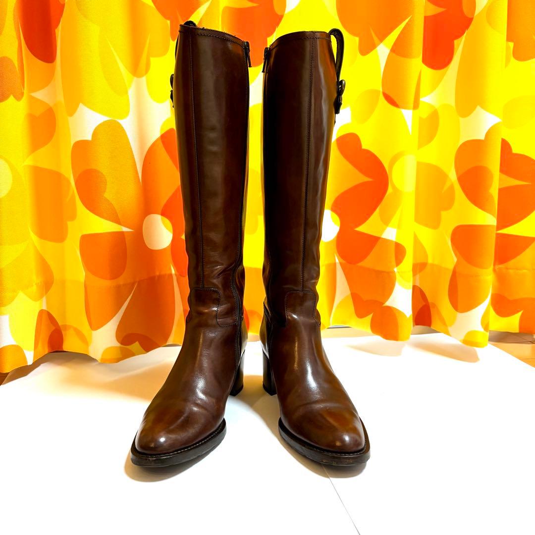 シ*グ様 FRANCO MARTINI フランコマルティーニ ロングブーツ 23