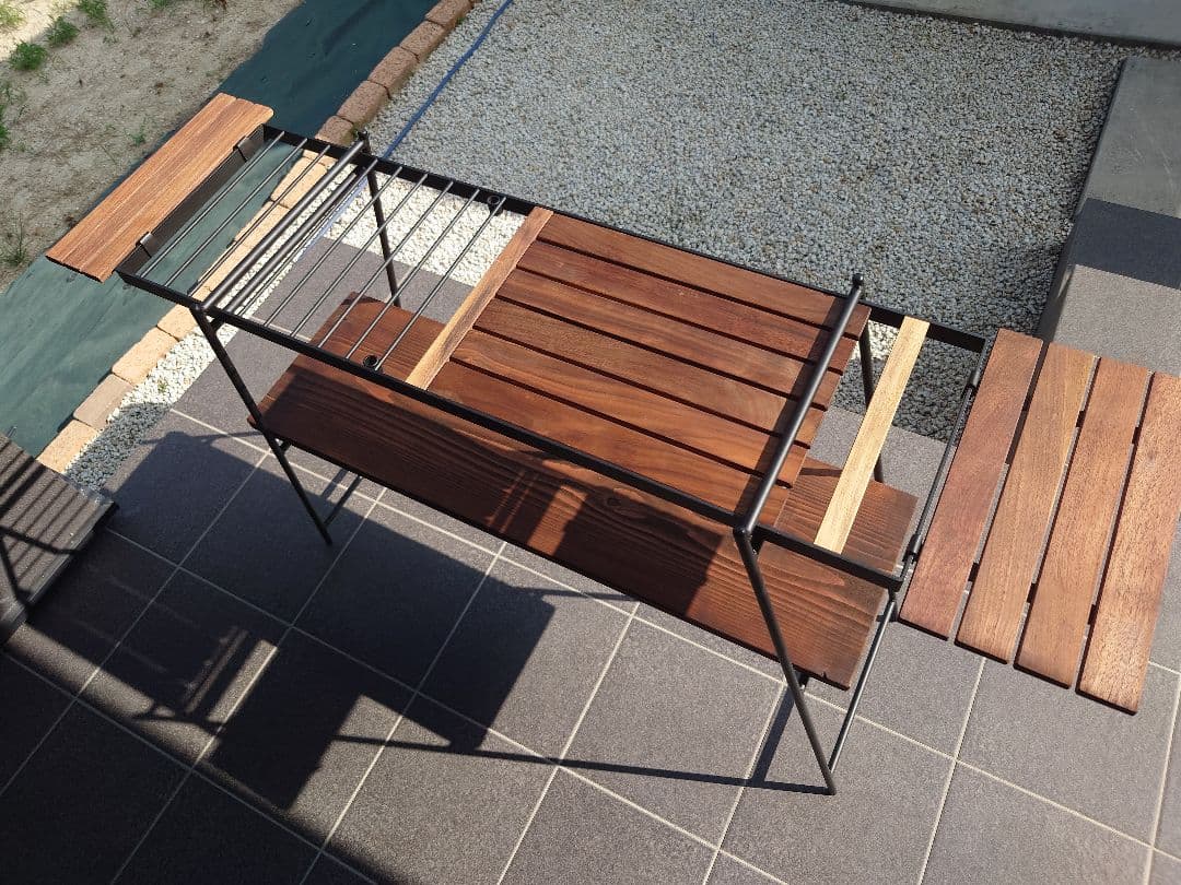 h＆o キッチンテーブル ヴォールナット 収納袋付き