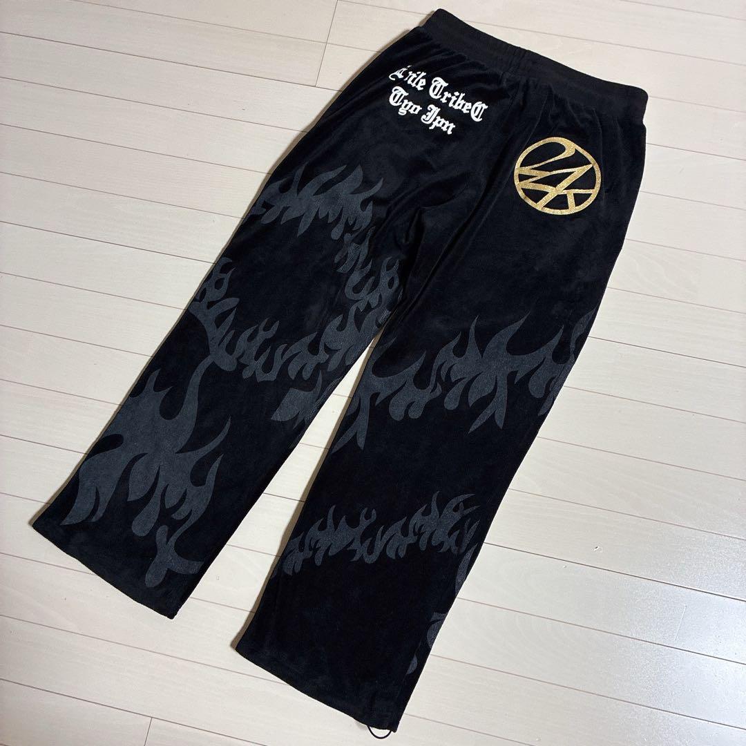 24karats EXILE ファイヤーパターン ベロアジャージ セットアップ