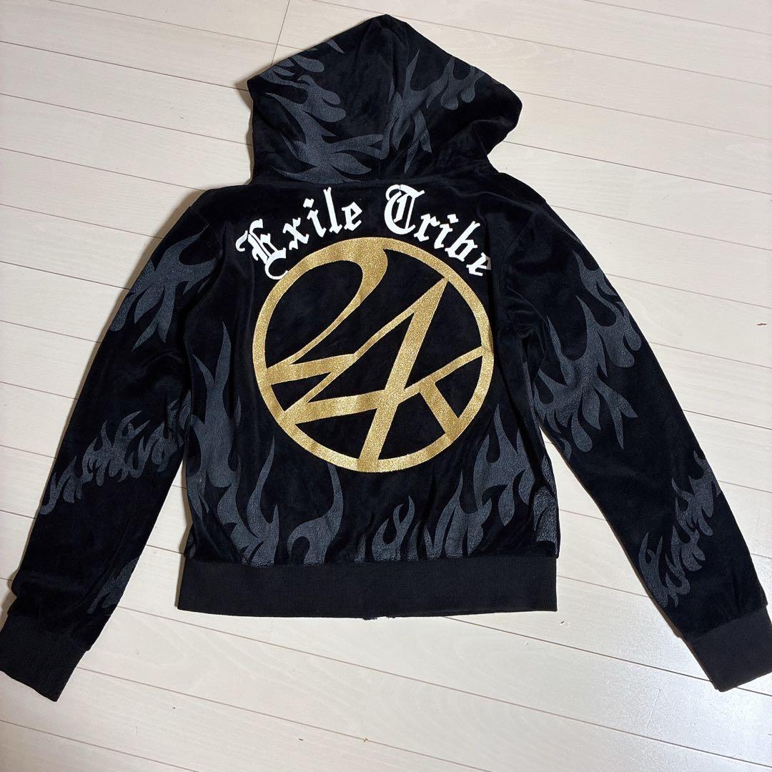 24karats EXILE ファイヤーパターン ベロアジャージ セットアップ