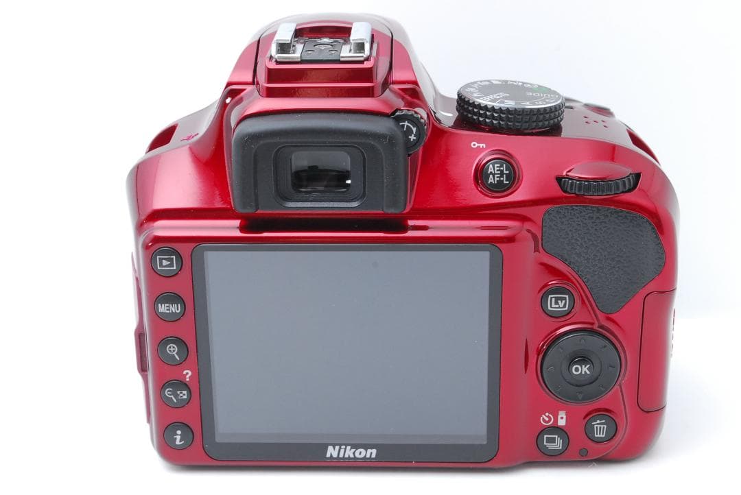 【使用感少美品】Nikon D3400　スマホ転送　レッド　高画質モデル