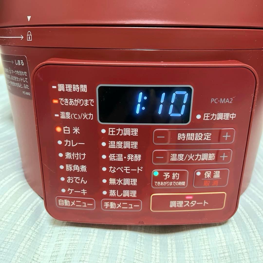 新品・未使用⭐︎アイリスオーヤマ 電気圧力鍋 2.2L カシスレッド