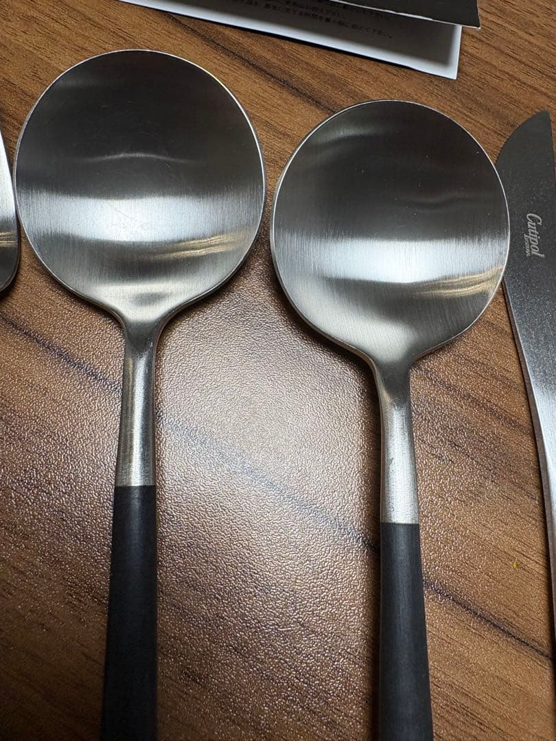 クチポール　カトラリー　2セット　6本　ブラック　シルバー　GOAゴア