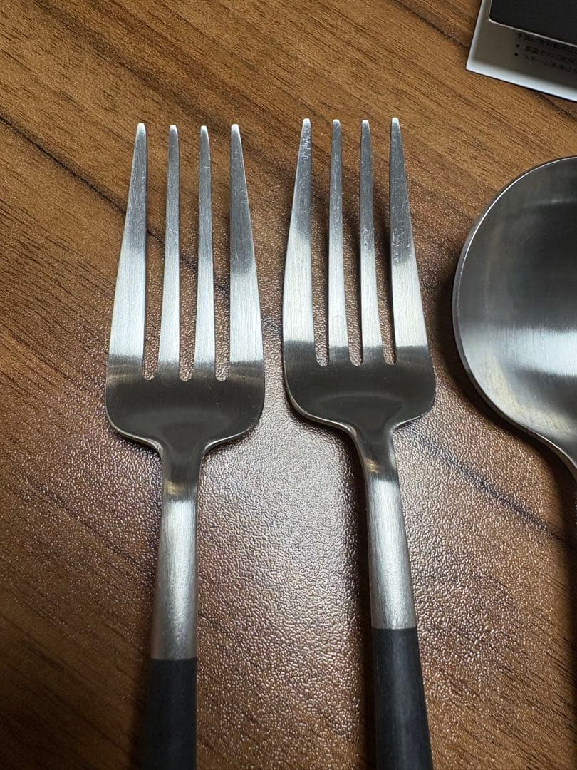 クチポール　カトラリー　2セット　6本　ブラック　シルバー　GOAゴア