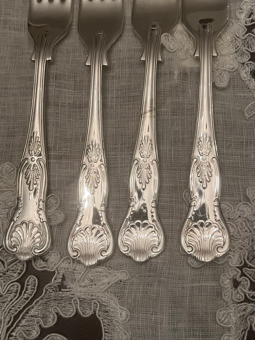 【Cooper Ludlam】キングスパターンデザートカトラリーシルバー製8点