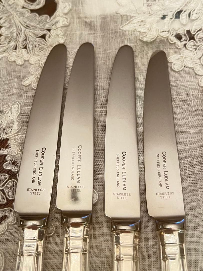 【Cooper Ludlam】キングスパターンデザートカトラリーシルバー製8点