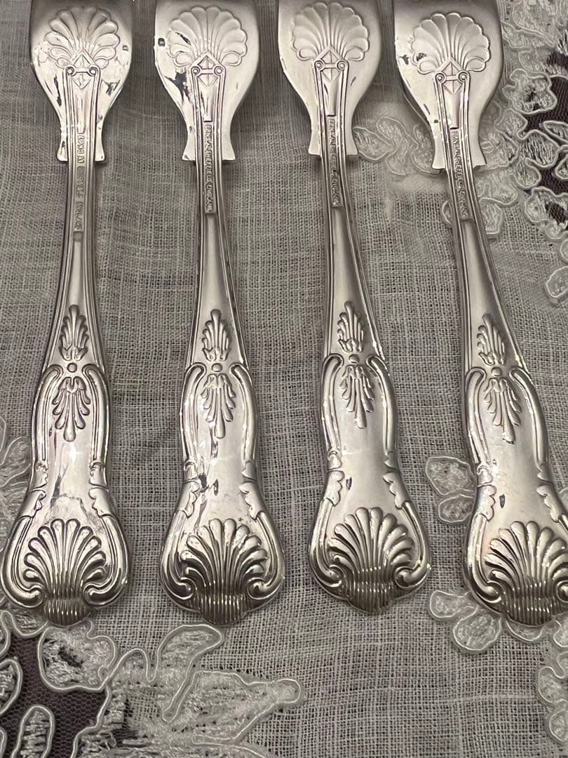 【Cooper Ludlam】キングスパターンデザートカトラリーシルバー製8点