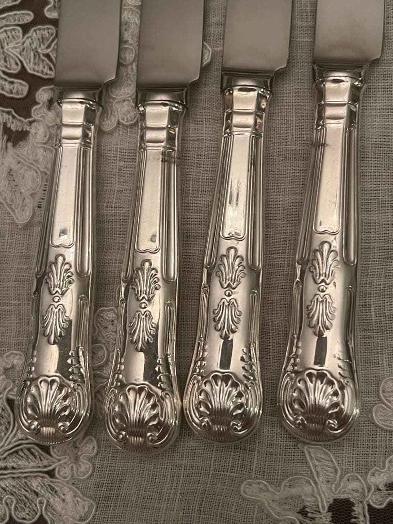 【Cooper Ludlam】キングスパターンデザートカトラリーシルバー製8点