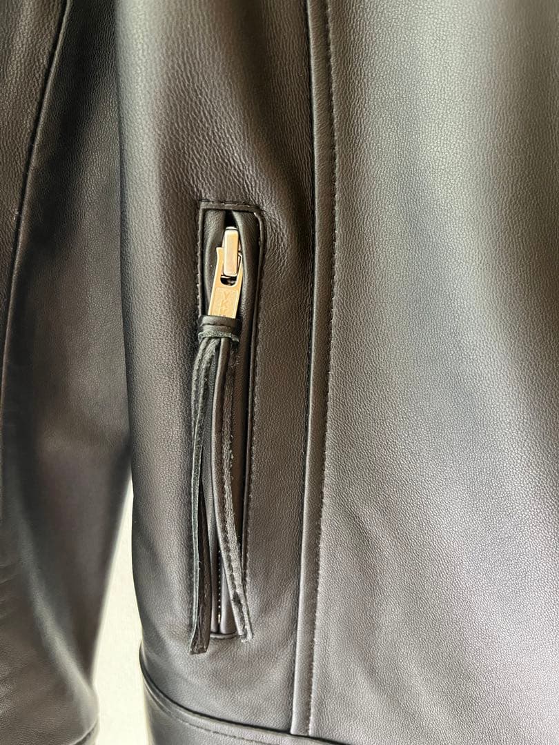 羊革 革ジャン(黒) Sサイズ