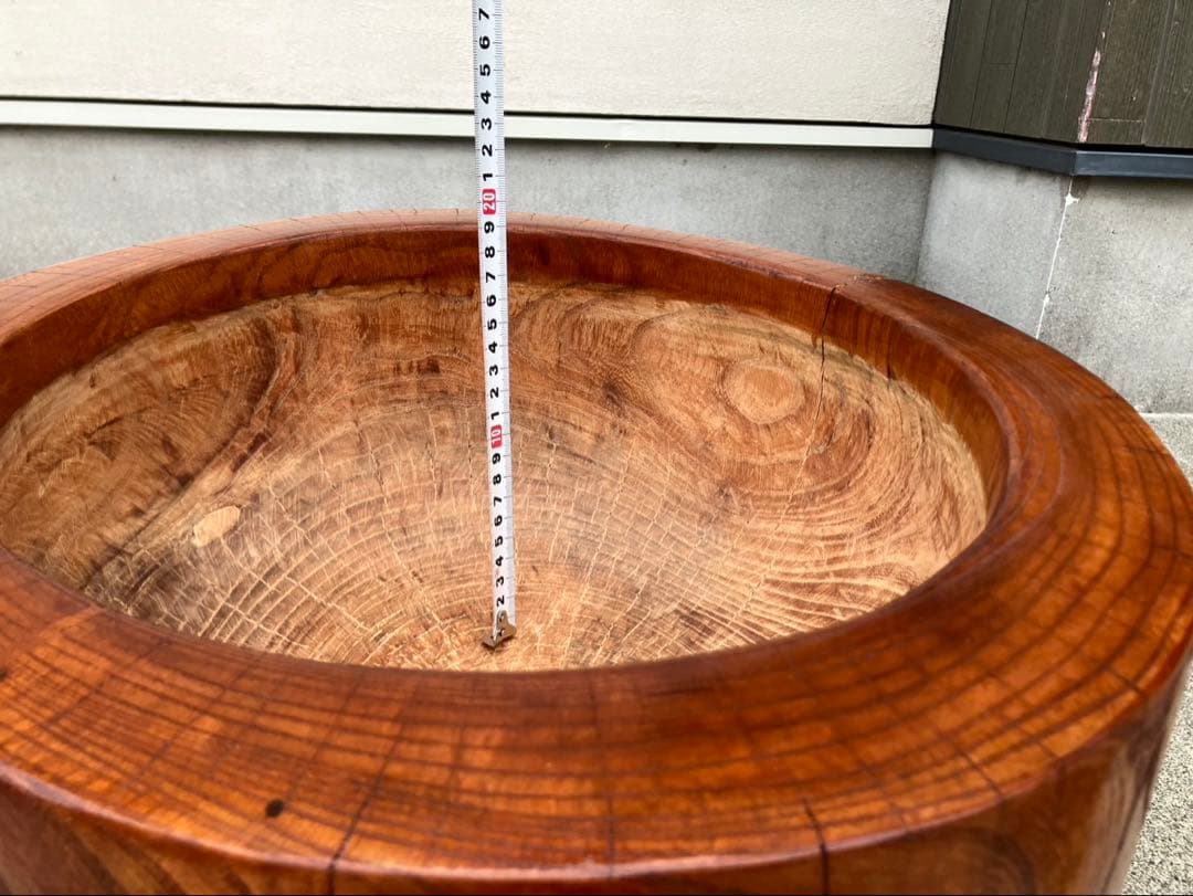 【中古臼＋杵セット】木製餅つき臼 フルメンテ済み No.3