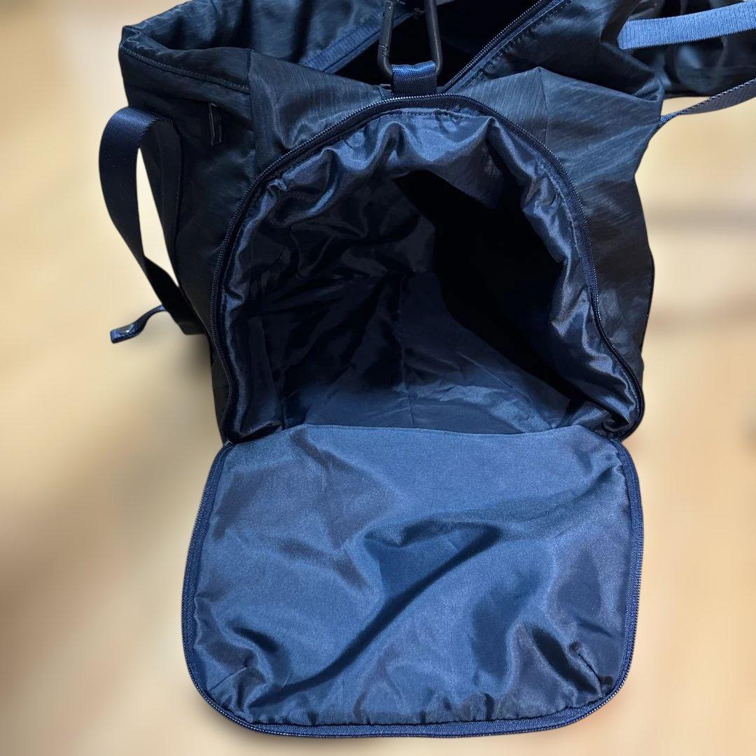ルルレモン ダークブルー ボストンバッグ ナイロン製