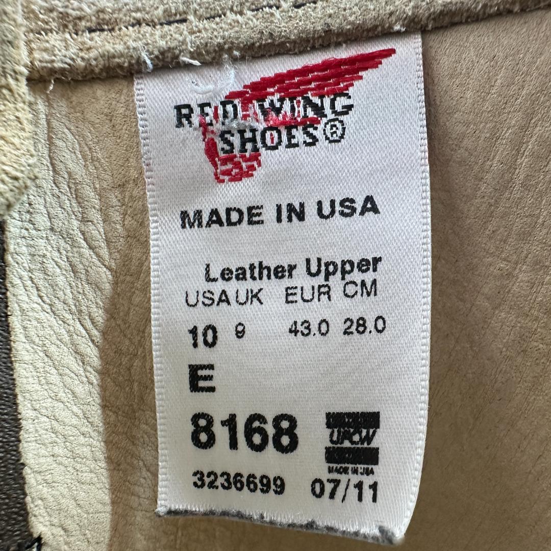 靴 REDWING 8168 11inch PECOS BOOTS \"Beige\"