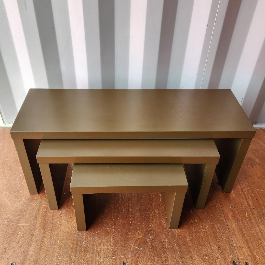 ベルメゾン　千趣会　木製　スタッキングシェルフ　シェルフ　ネストテーブル