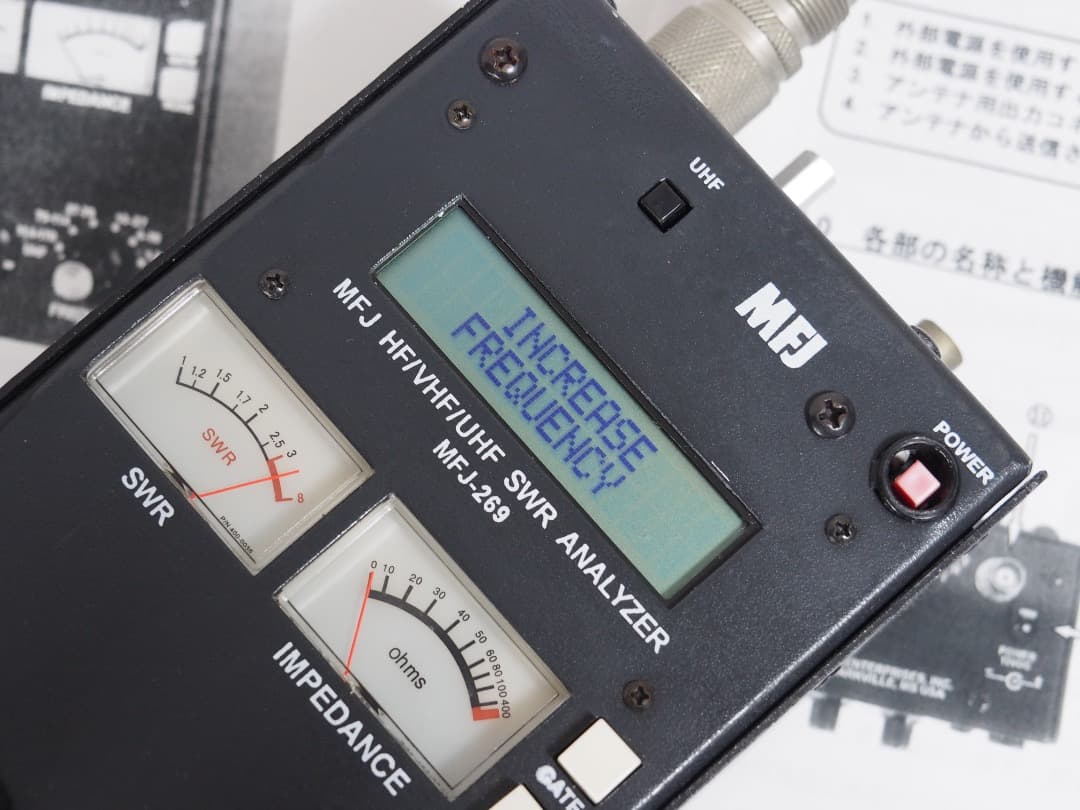 ◼︎動作確認 MFJ-269 1.8 ～ 470MHz アンテナ アナライザ