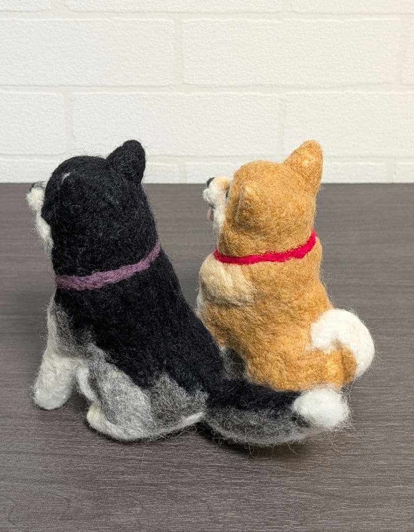 柴犬　羊毛　羊毛フェルト　ハンドメイド　ハスキー