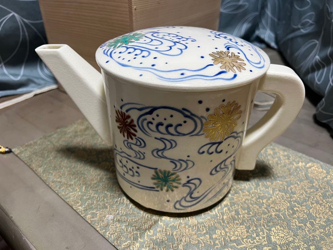 仁清写海松波の絵 水注 橋本紫雲造 水次