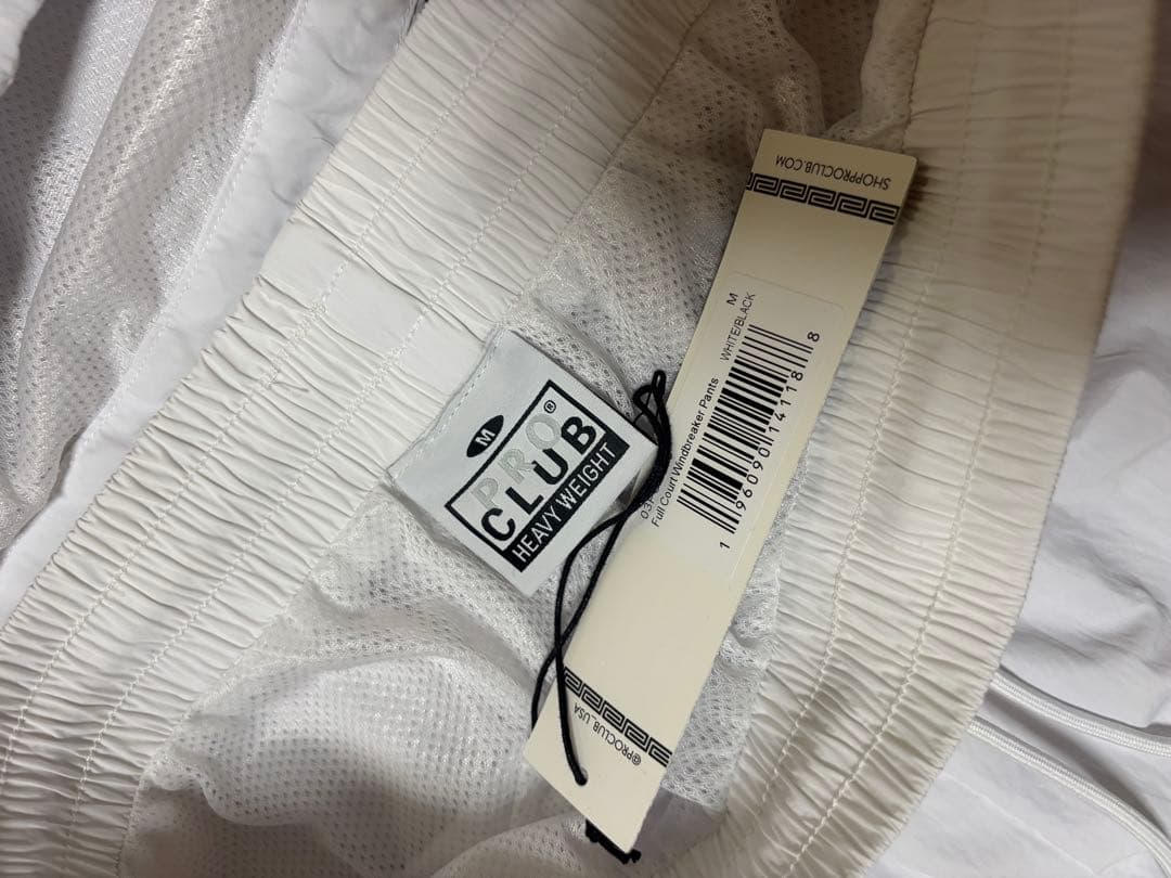 【新品】PRO CLUB ナイロンジャケット　セットアップ　ホワイト　グレー