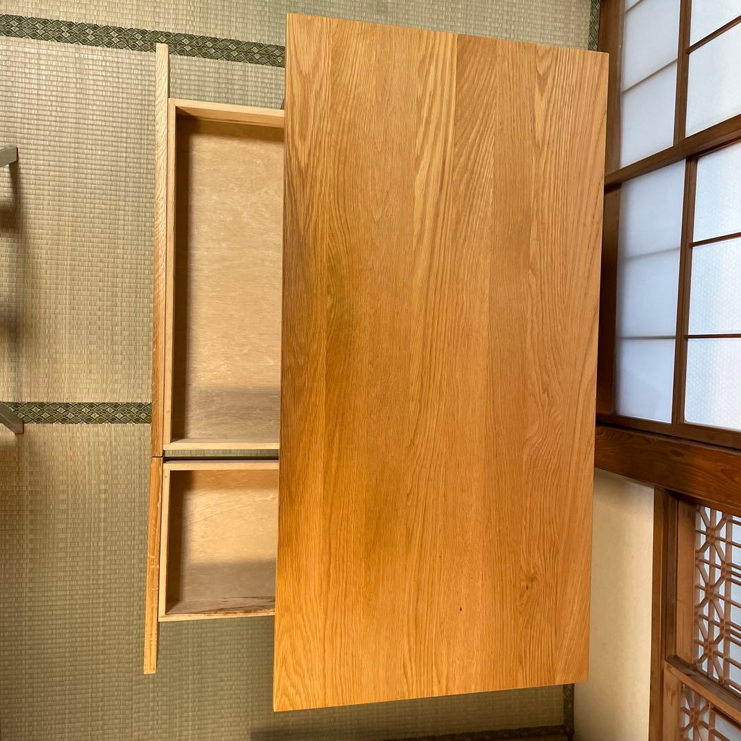 無印良品　オーク材無垢材デスク