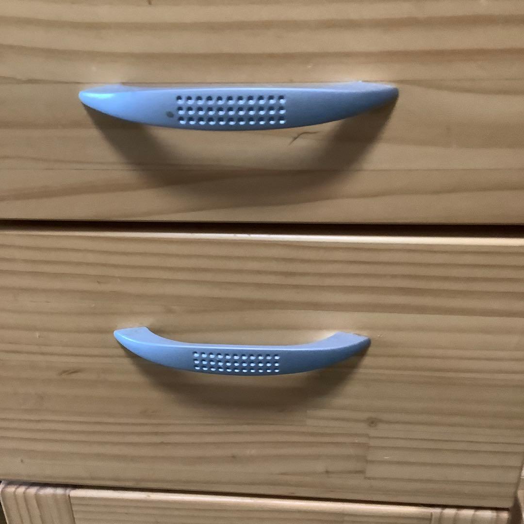 キム 日本製　のだ工芸　無垢パイン材使用　キッチンワゴン　黄色いタイル