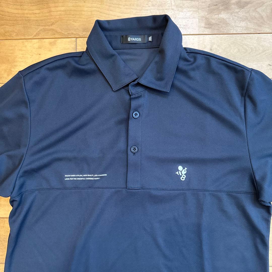 8YARDS ハチヤーズ 8ヤーズ ゴルフ ポロシャツ ブラック 2XL