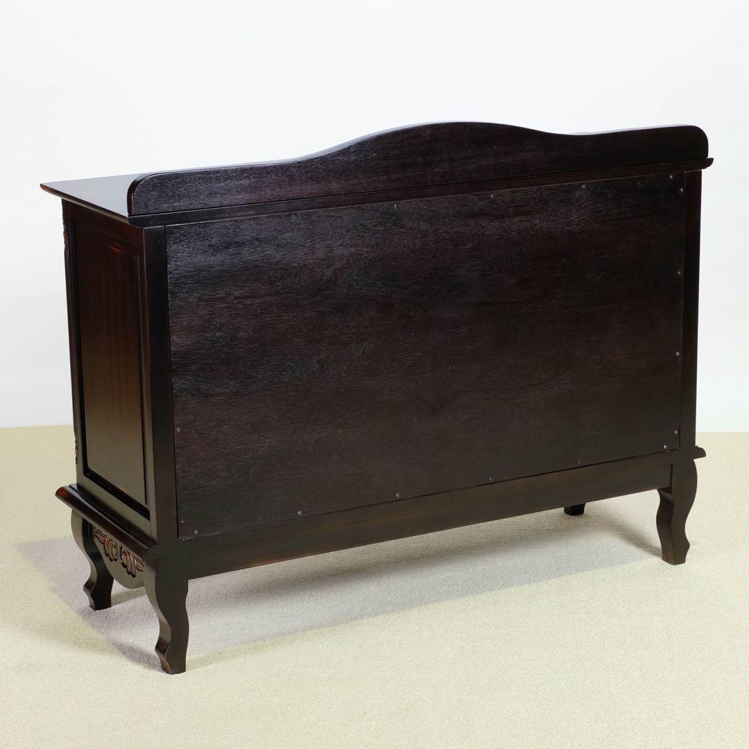 O 新品 チェスト 110cm アンティーク タンス リビング収納 衣類収納