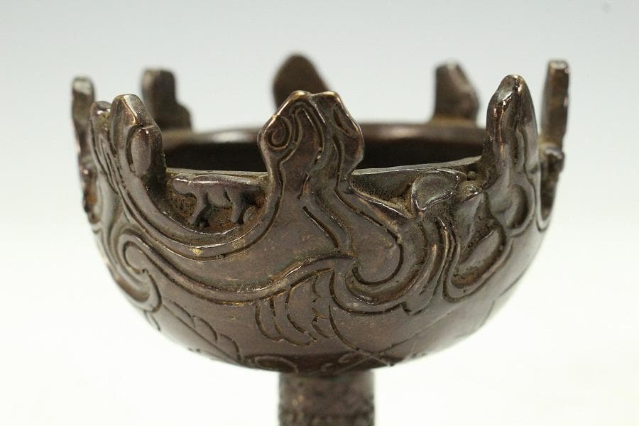 仏教美術 古銅 博山炉 香炉(K-LC973)