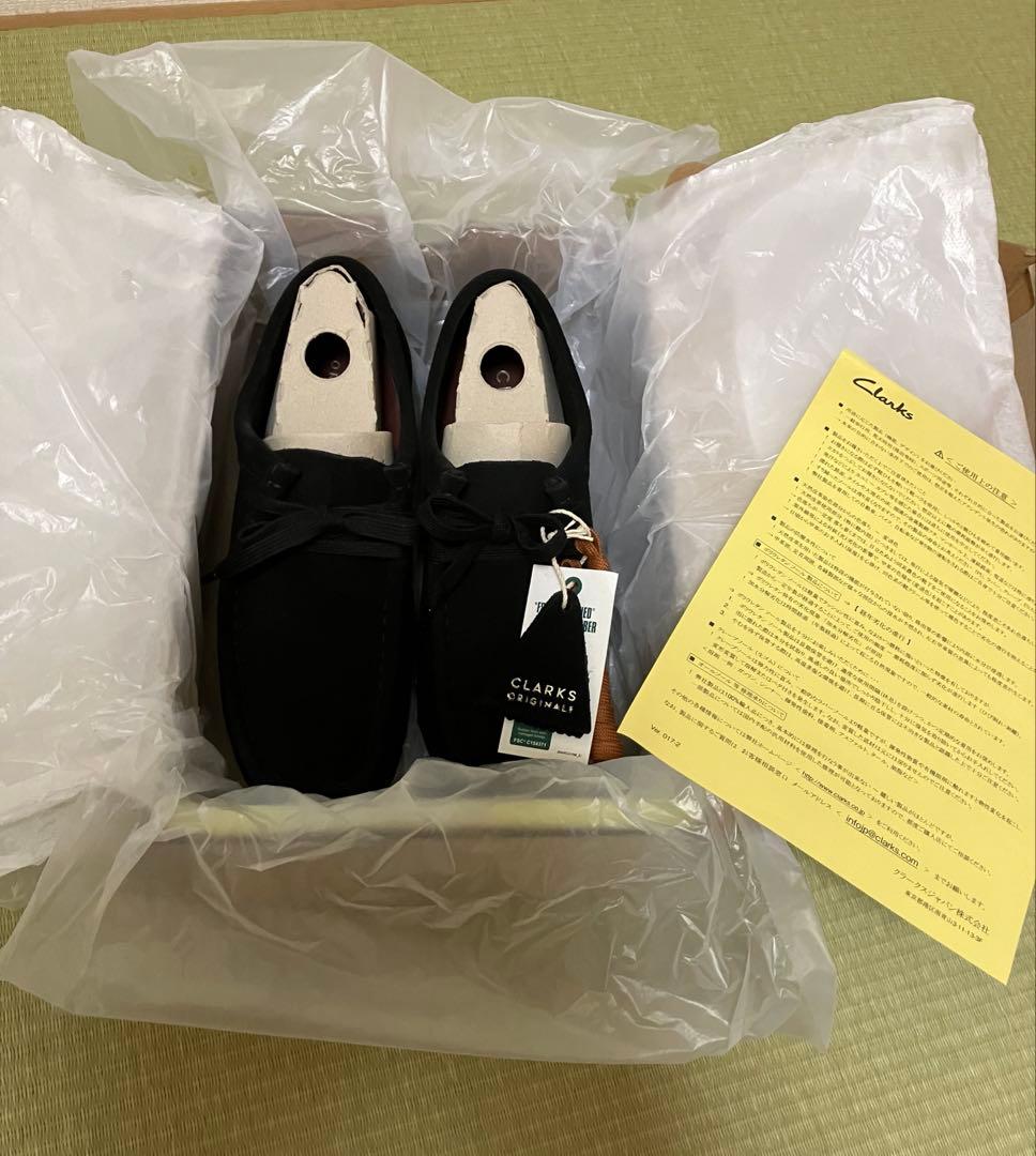 【新品】Clarks クラークス Wallabee ブラック23cm ワラビー