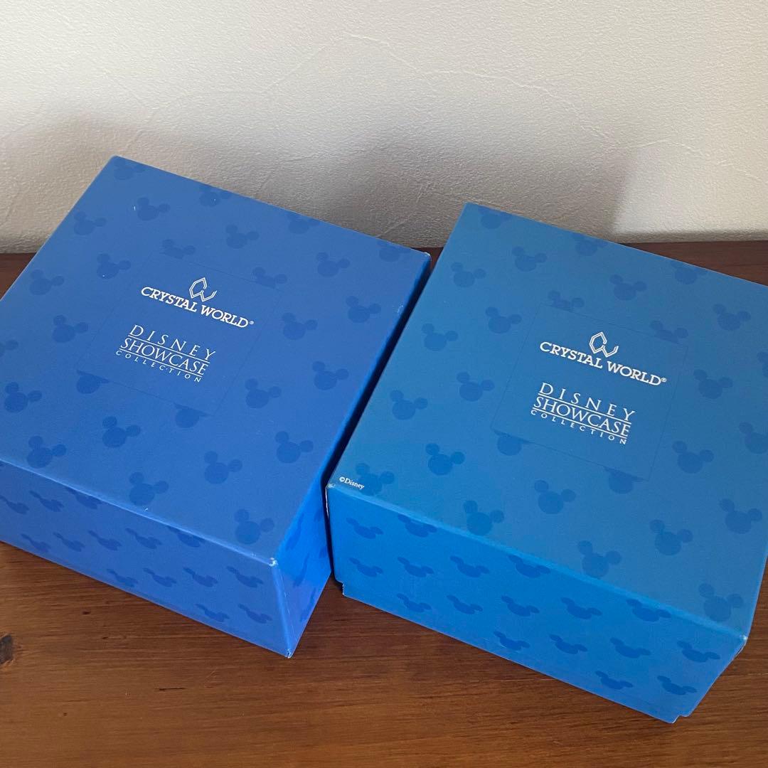 ディズニーショーケース クリスタルワールド ミッキー&ミニー 置物