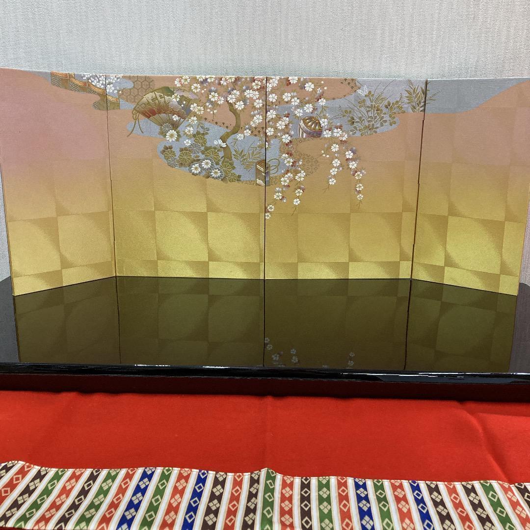 MS3 ひな人形飾り台　台巾105㎝位　黒塗り台　親王飾り台