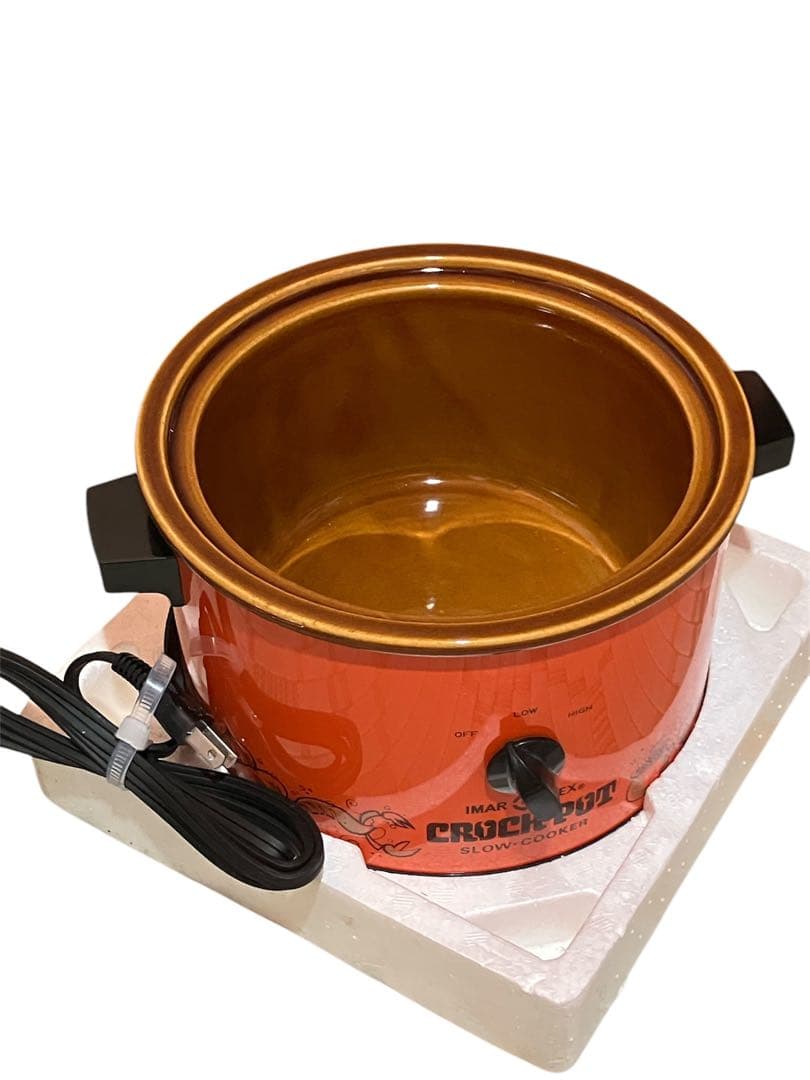 レトロなCrock-Pot スロークッカー オレンジ
