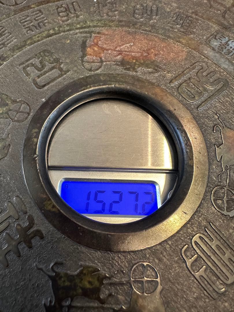 V-624 天然玉石　古玉　老玉　玉壁　大型　馬拉車の図案　置物　風水　お守り