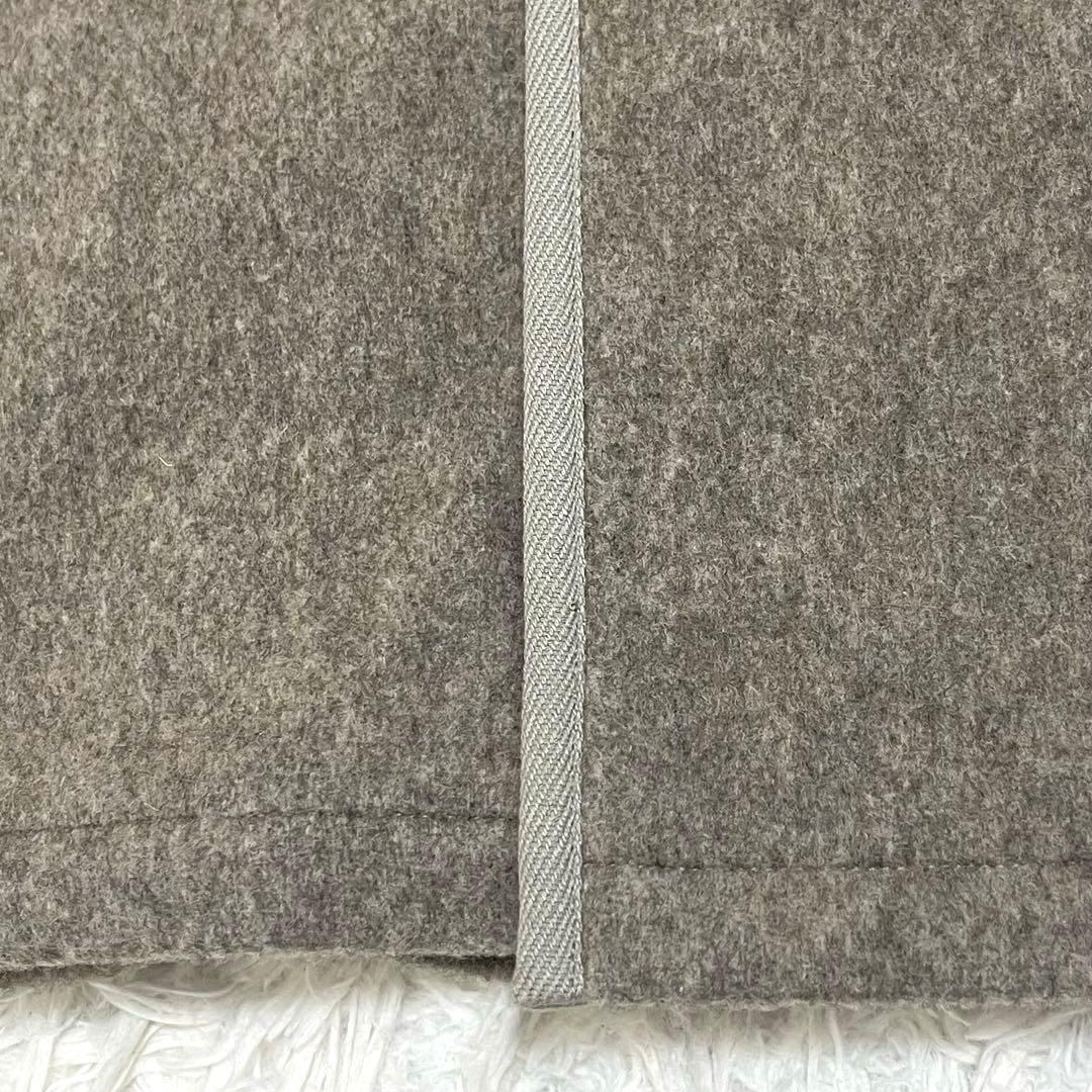 美品 DANTON ダントン ウールモッサ ウールフードコート くるみボタン