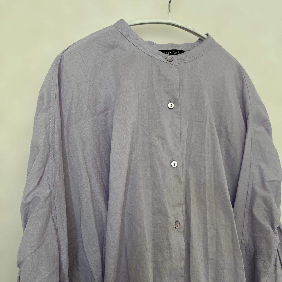 なっとうまきまき 美品mizuiroind バックギャザー シャツ バンド