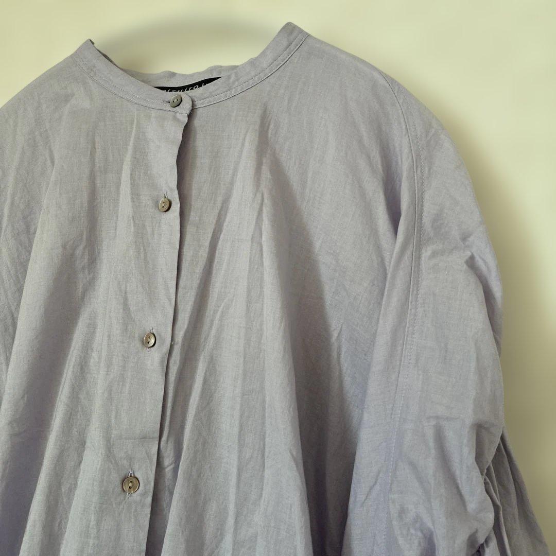 なっとうまきまき 美品mizuiroind バックギャザー シャツ バンド