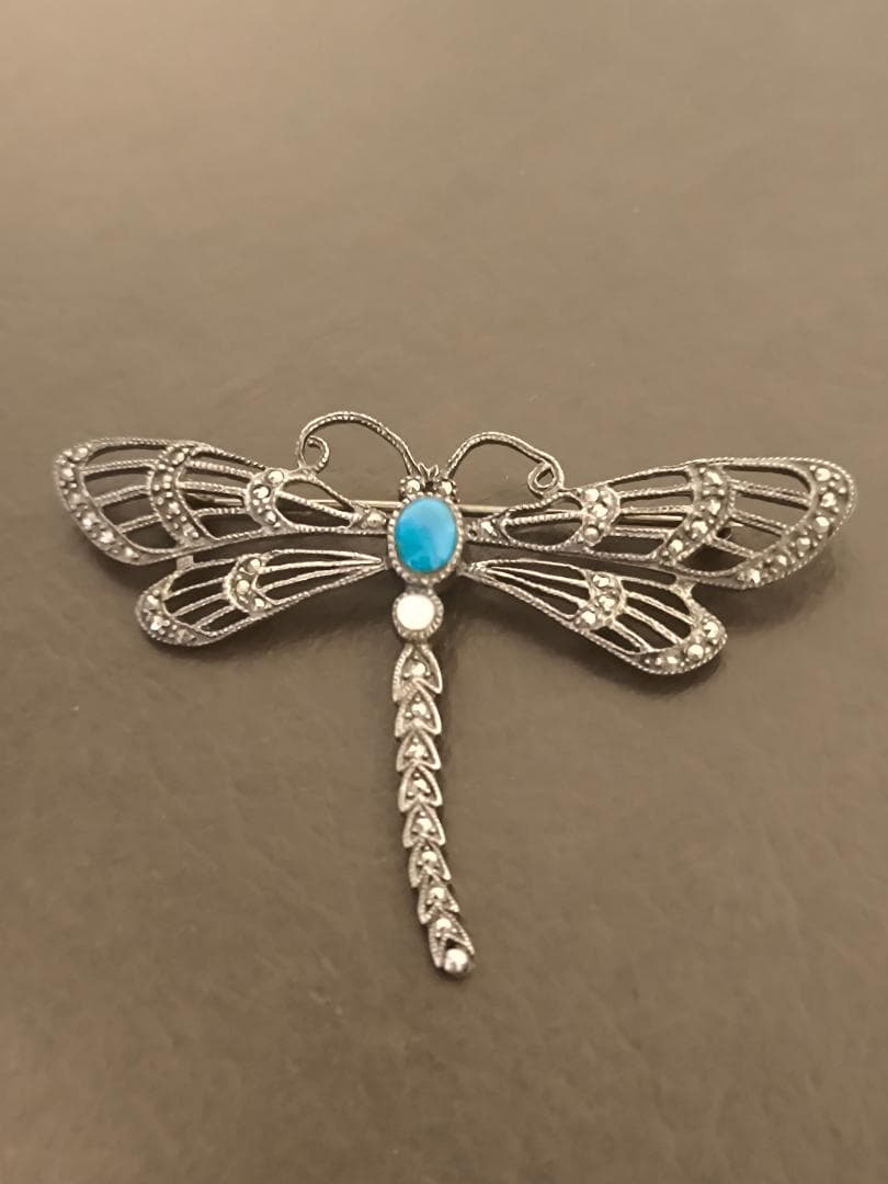 imac イマック　ターコイズ シルバー 925 蜻蛉トンボ ブローチ