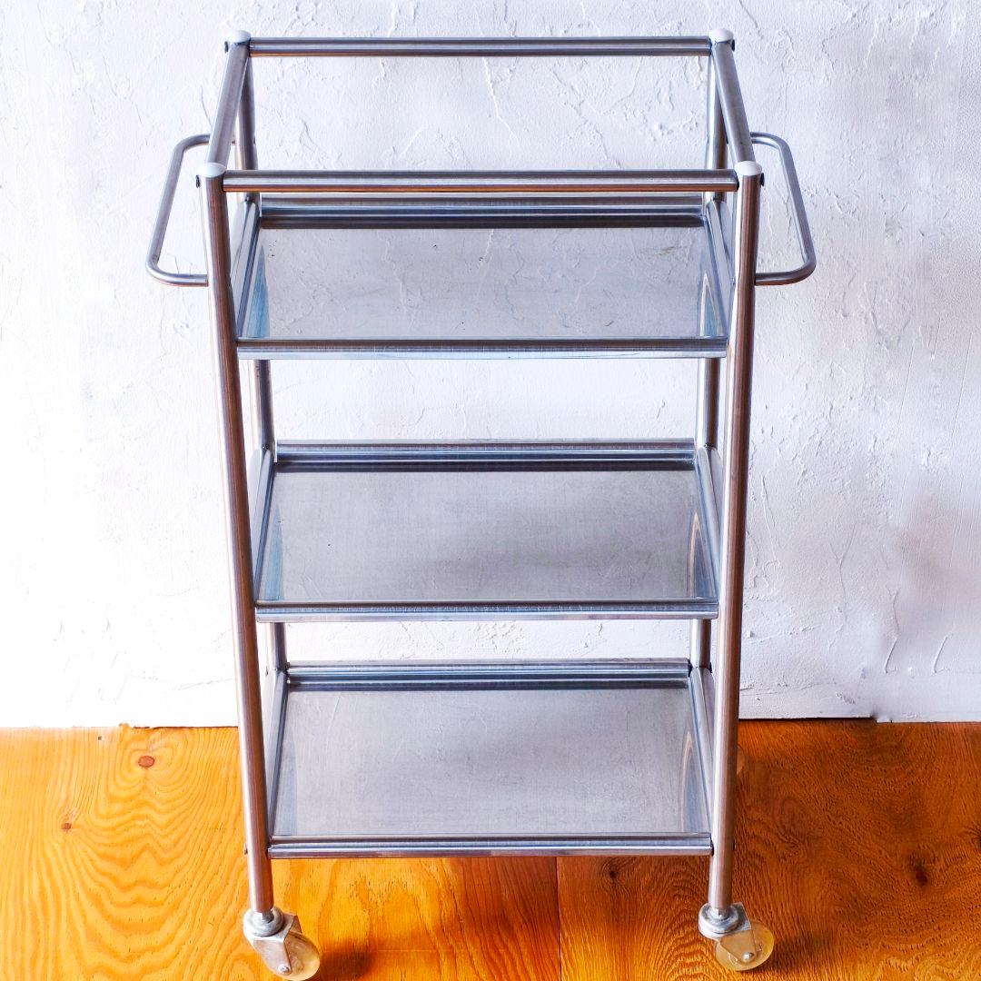 OLD IKEA　ステンレス　シェルフ　ラック　ワゴン　4WAY　オールドイケア