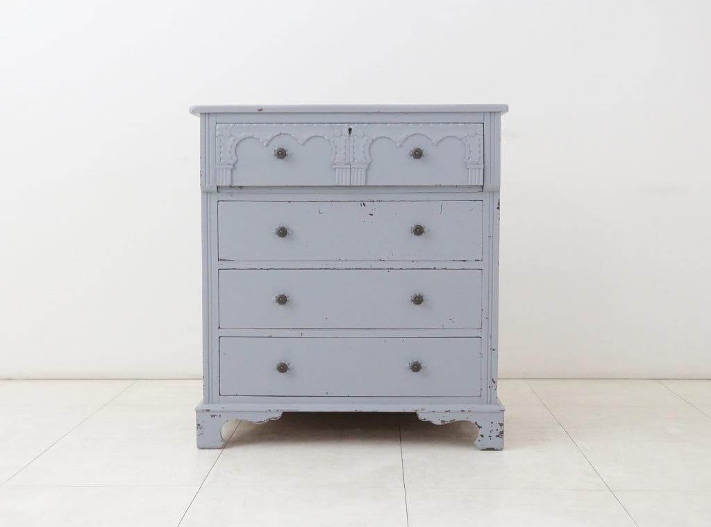 イギリスアンティーク ドレッシング チェスト シャビーシック ペイント ドロワー