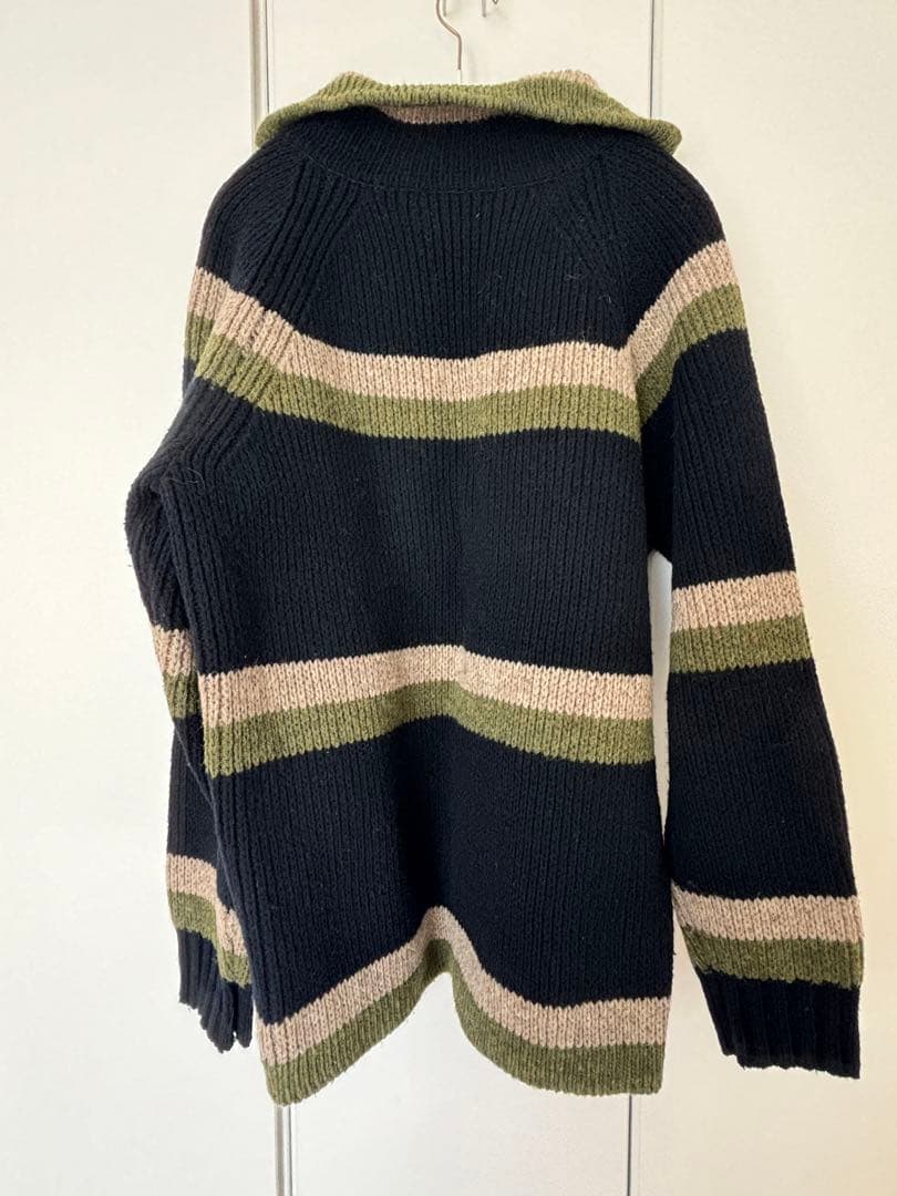 トップス PHIGVEL OLD BORDER KNIT D.NAVY