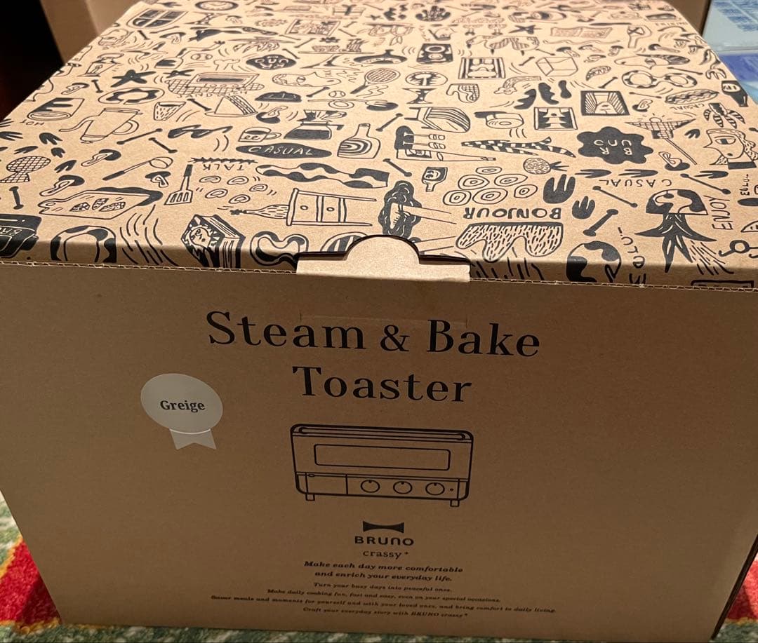 【新品未使用】BRUNO スチーム＆ベイク トースター BOE067-GRG
