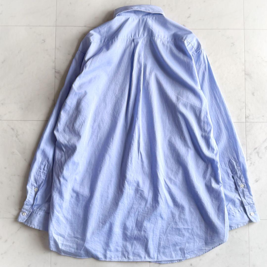 美品 ミューズ ドゥズィーエムクラス ワイヤー襟 オーバーサイズシャツ◆ブルー