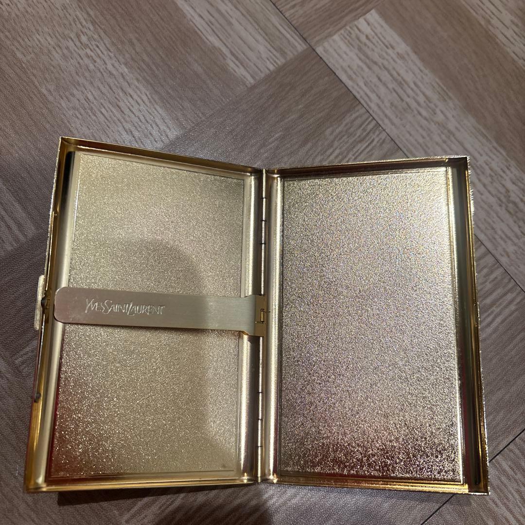 Yves Saint Laurent 名刺入れ 青 黒