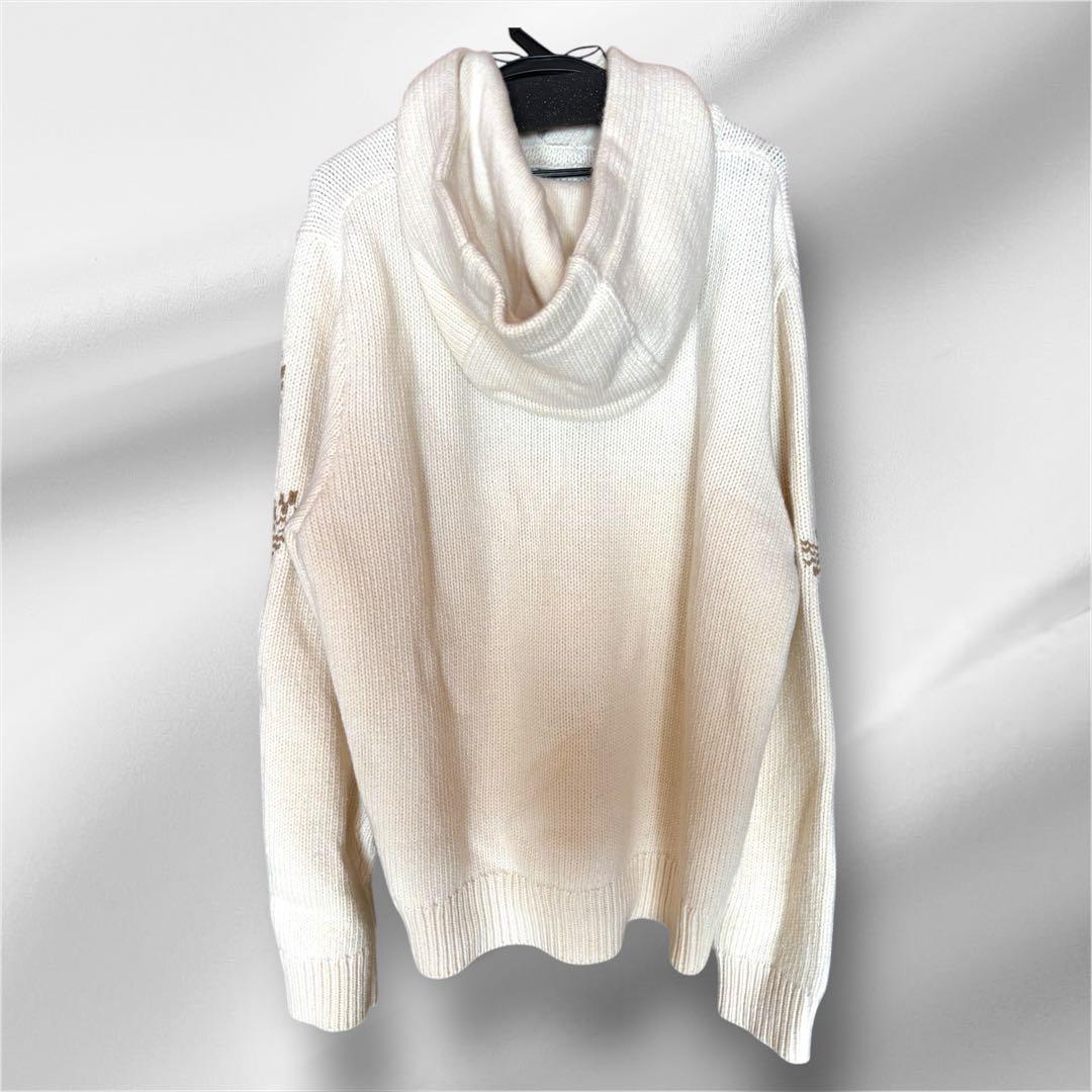 最終値下げ 正規品 鑑定済み Burberry フード付ニットセーター Lサイズ