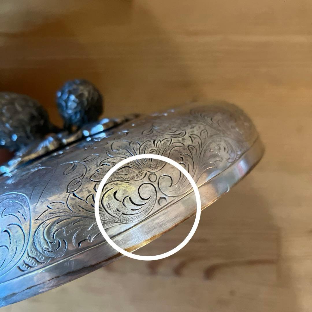 アンティーク雑貨 Tiffany SterlingSilver Footed Lidded Jar