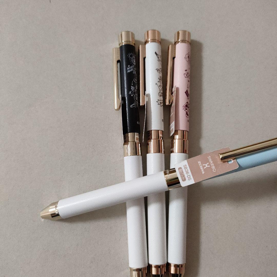 限定　ディズニー　シャーボX レザー　 4本　ボールペン 軸のみ