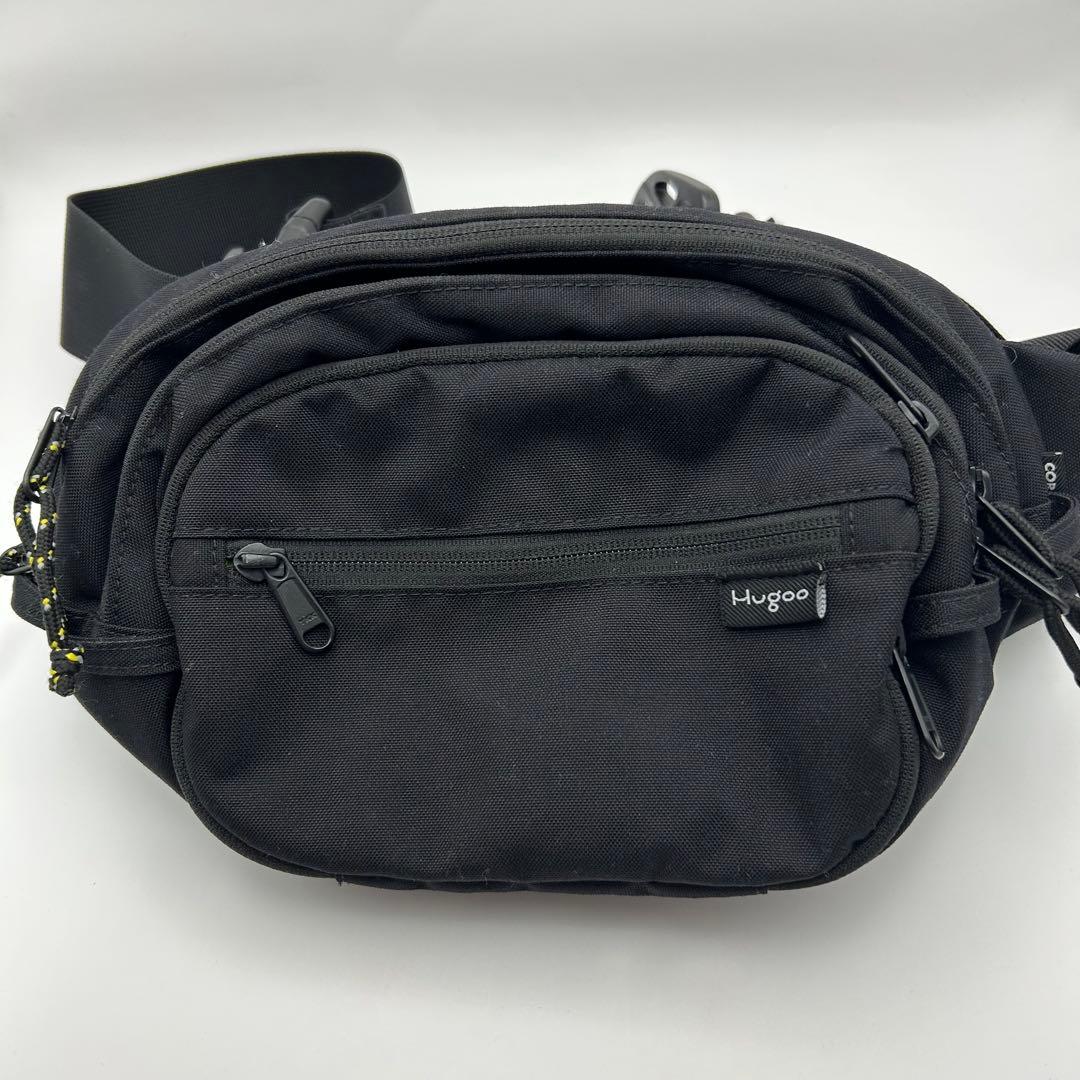 美品　Hugoo ショルダー型ヒップシート　抱っこ紐　収納袋付き